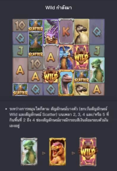 แนวทางของเกม PG อาณาจักรจูราสสิค