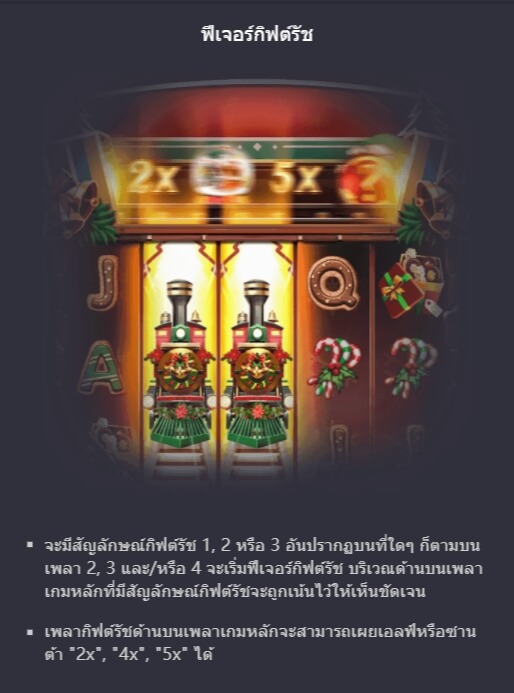 รูปแบบของโบนัสพิเศษจาก SLOT PG ของขวัญด่วนพิเศษซานต้า